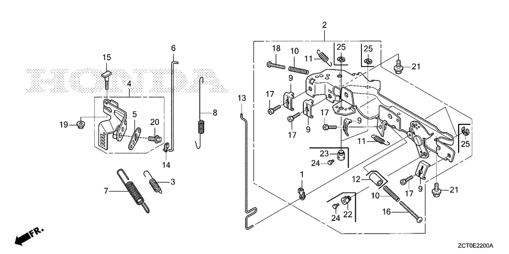 Control Diagram and Parts List for GXV690RHX (Type TAF3)(GJAEH-2000001-9999999) Honda Engine