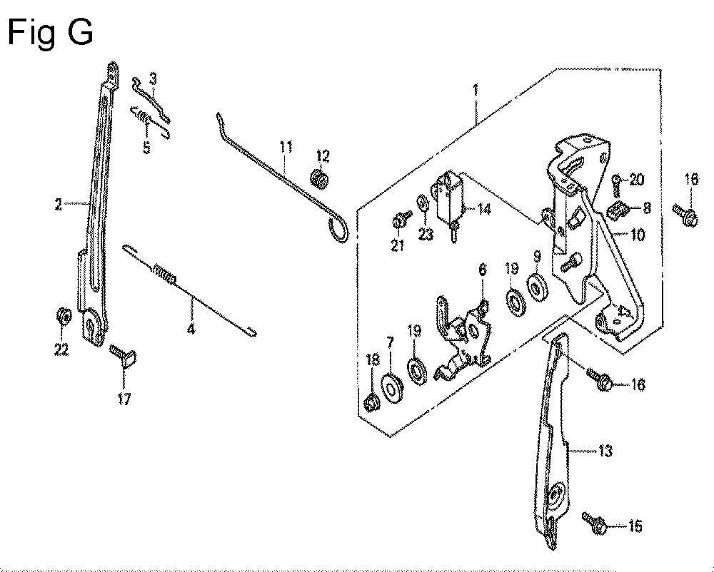Fig-7 Diagram and Parts List for GC135 Type QHU1 Honda Engine
