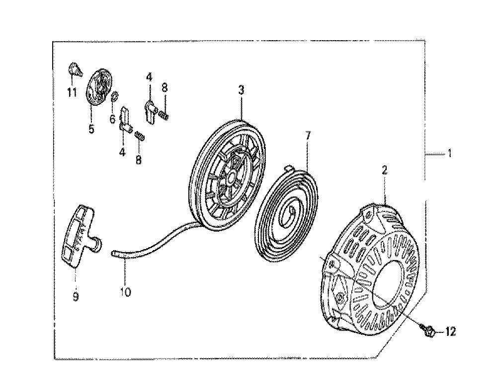 Fig-0 Diagram and Parts List for GX120K1 (SWX2)(43-9099999) Honda Engine