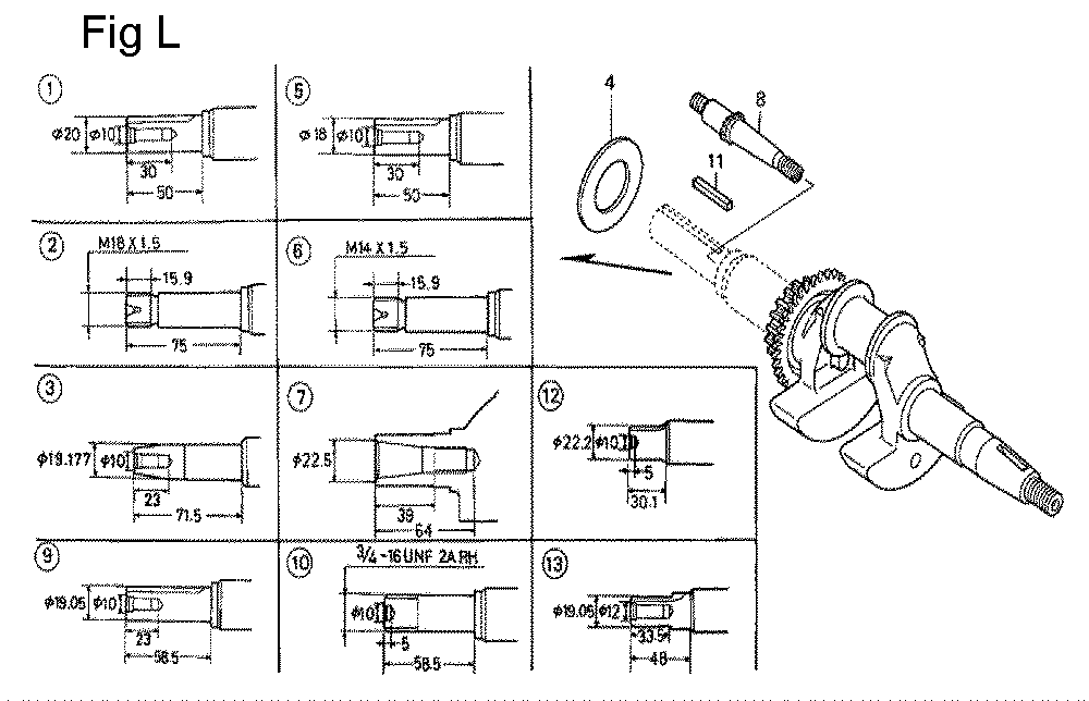 Fig-12 Diagram and Parts List for GC135 Type QFC Honda Engine