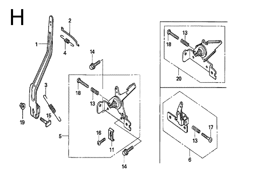 Fig-8 Diagram and Parts List for GX100 Type VA2 Honda Engine