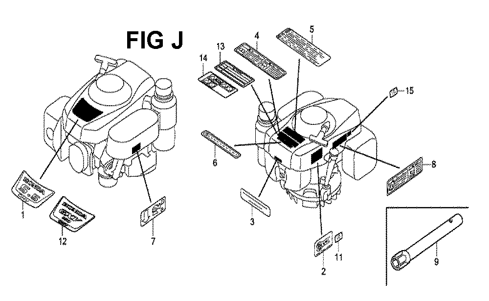 Fig-5 Diagram and Parts List for GXV160H2 Type A1SA Honda Engine