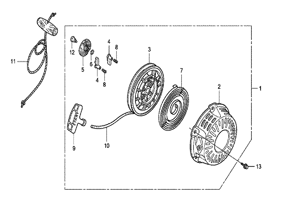Fig-0 Diagram and Parts List for GX120K1 Type LSJ4 Honda Engine