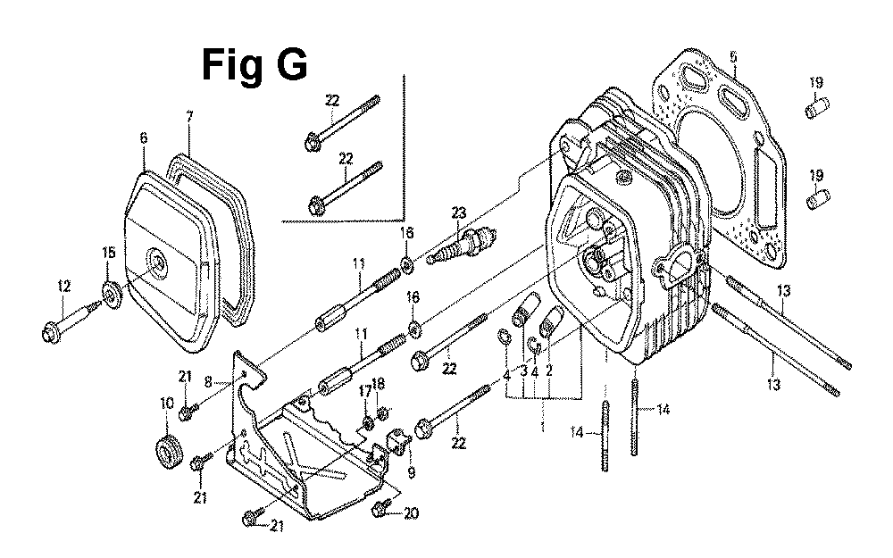 Fig-8 Diagram and Parts List for GXV270 Type DNE2 Honda Engine