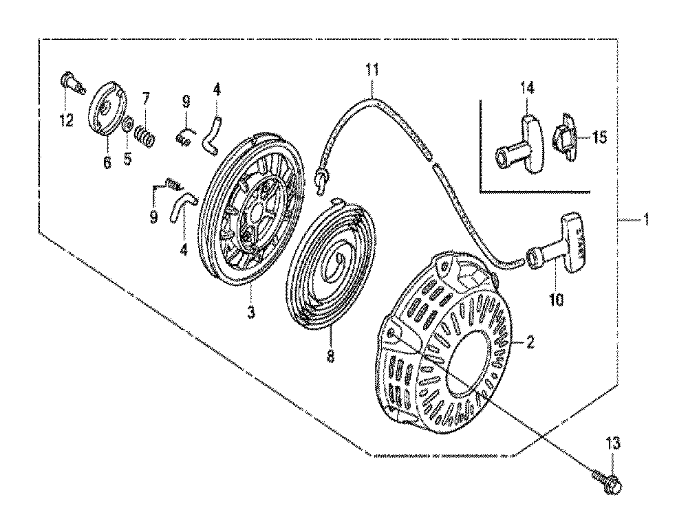 Fig-0 Diagram and Parts List for GX120UT1 Type UXU Honda Engine