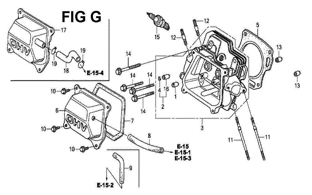 Fig-11 Diagram and Parts List for GX160H1 Type QX3 Honda Engine