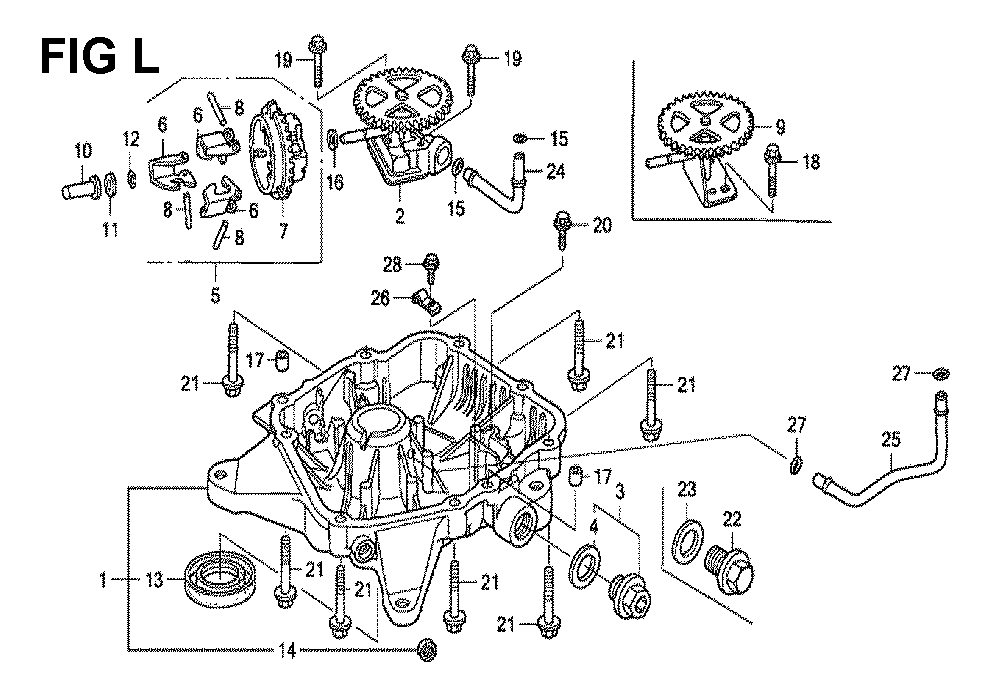 Fig-3 Diagram and Parts List for GXV530 Type UXE3 Honda Engine