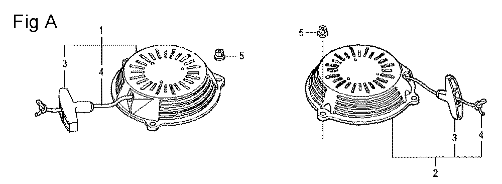 Fig-1 Diagram and Parts List for GCV160LE Type A4A9 Honda Engine