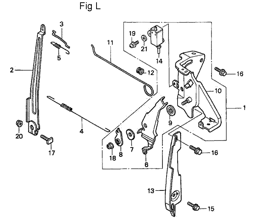 Fig-12 Diagram and Parts List for GC190A Type QHA2 Honda Engine