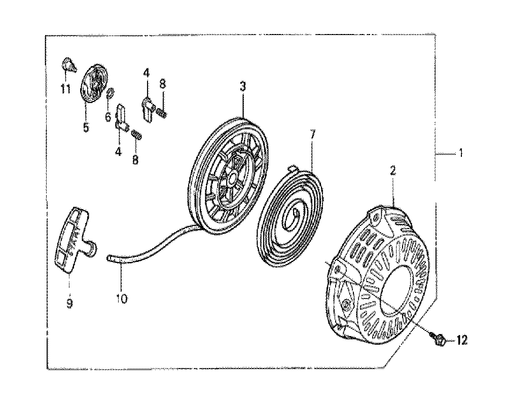 Fig-0 Diagram and Parts List for GX120K1 (QMA4)(43-9099999) Honda Engine