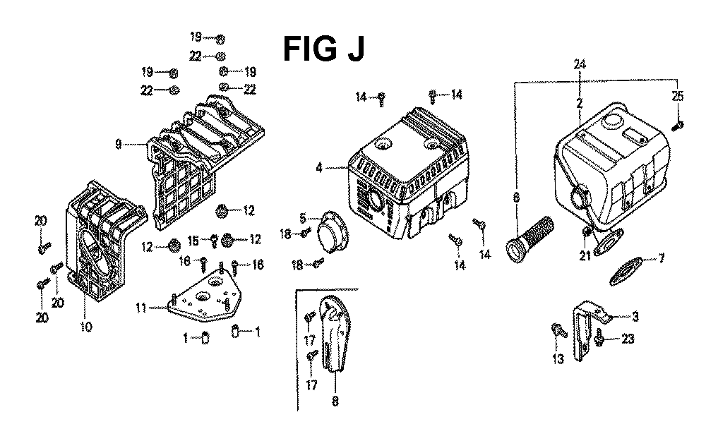 Fig-6 Diagram and Parts List for GX160K1 Type H1 Honda Engine