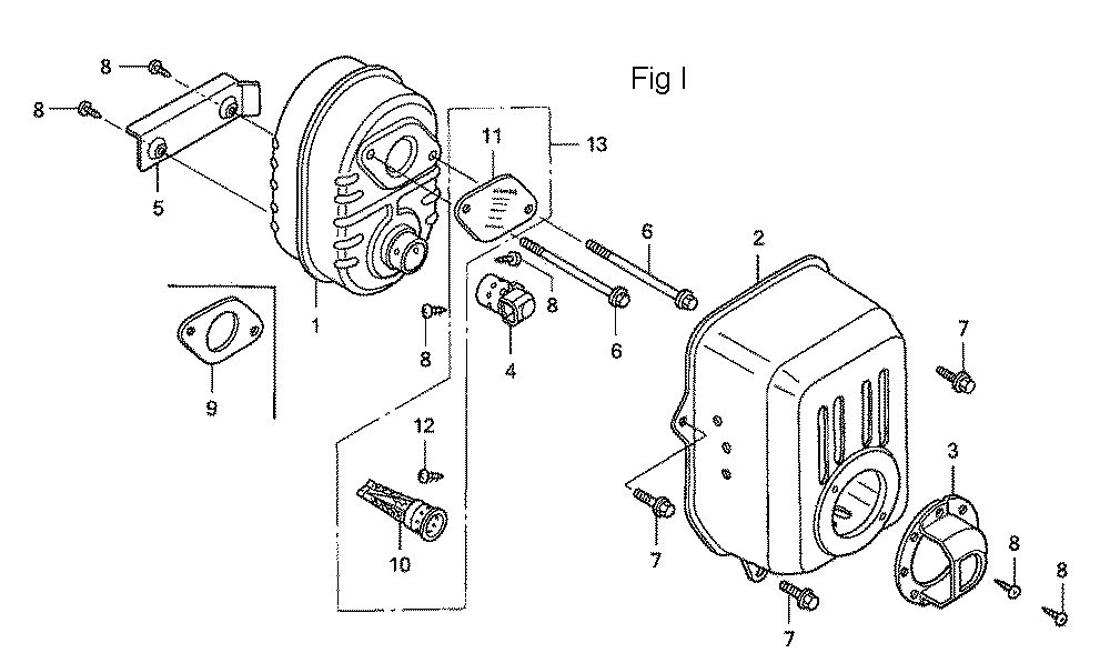 Fig-9 Diagram and Parts List for GC160A Type QHAJ Honda Engine