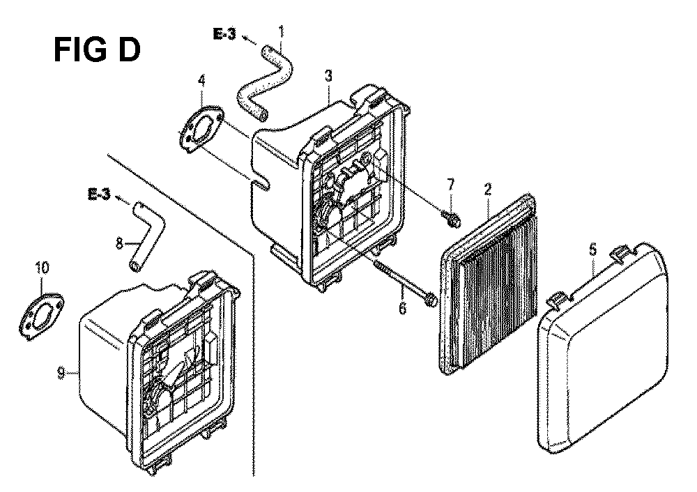 Fig-4 Diagram and Parts List for GCV190LA Type G5B Honda Engine