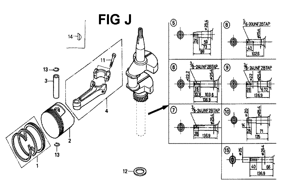 Fig-1 Diagram and Parts List for GXV160 Type SF Honda Engine