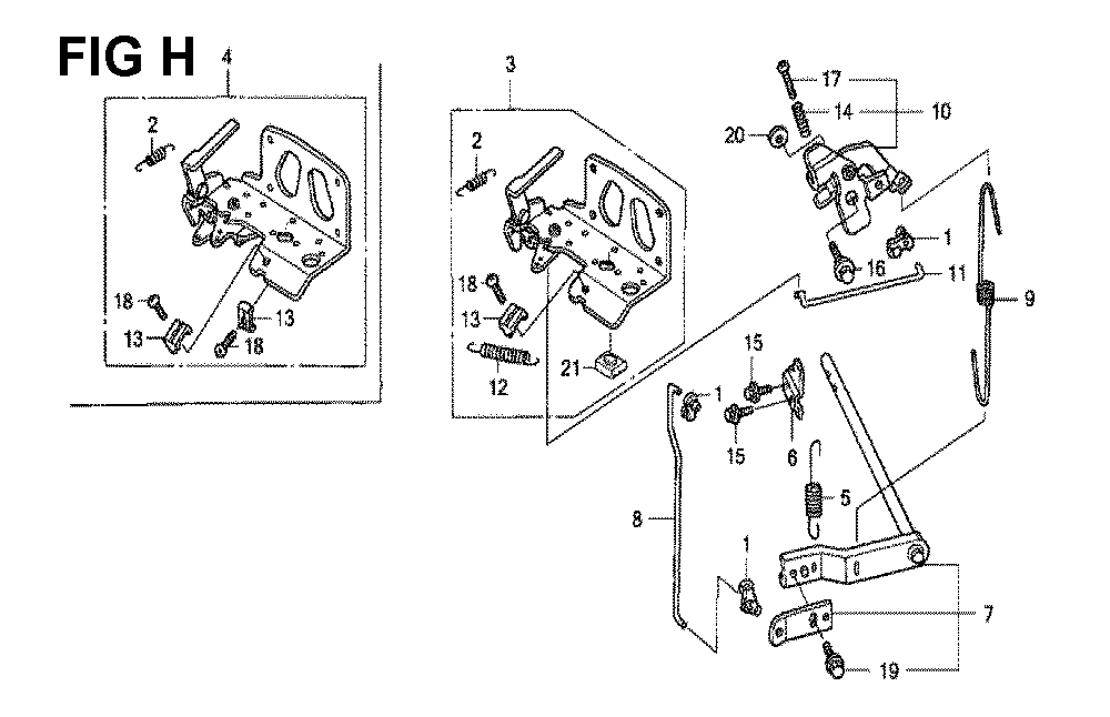 Fig-5 Diagram and Parts List for GXV530 Type UXE3 Honda Engine