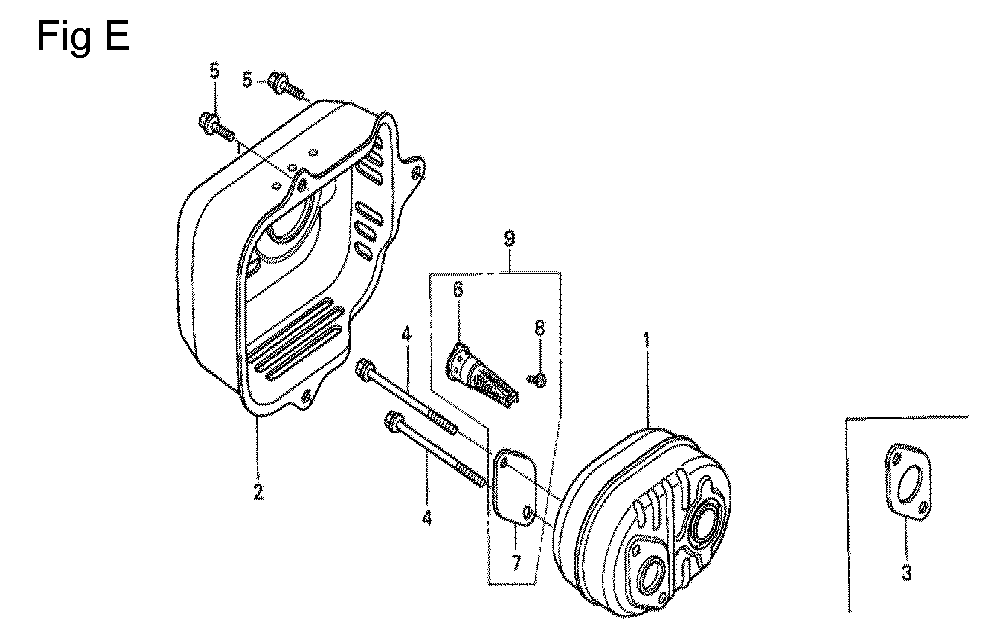 Fig-5 Diagram and Parts List for GCV190A Type S1A Honda Engine
