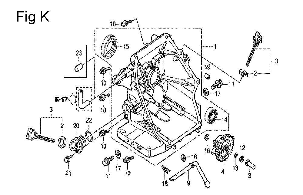 Fig-11 Diagram and Parts List for GC135 Type PXC Honda Engine