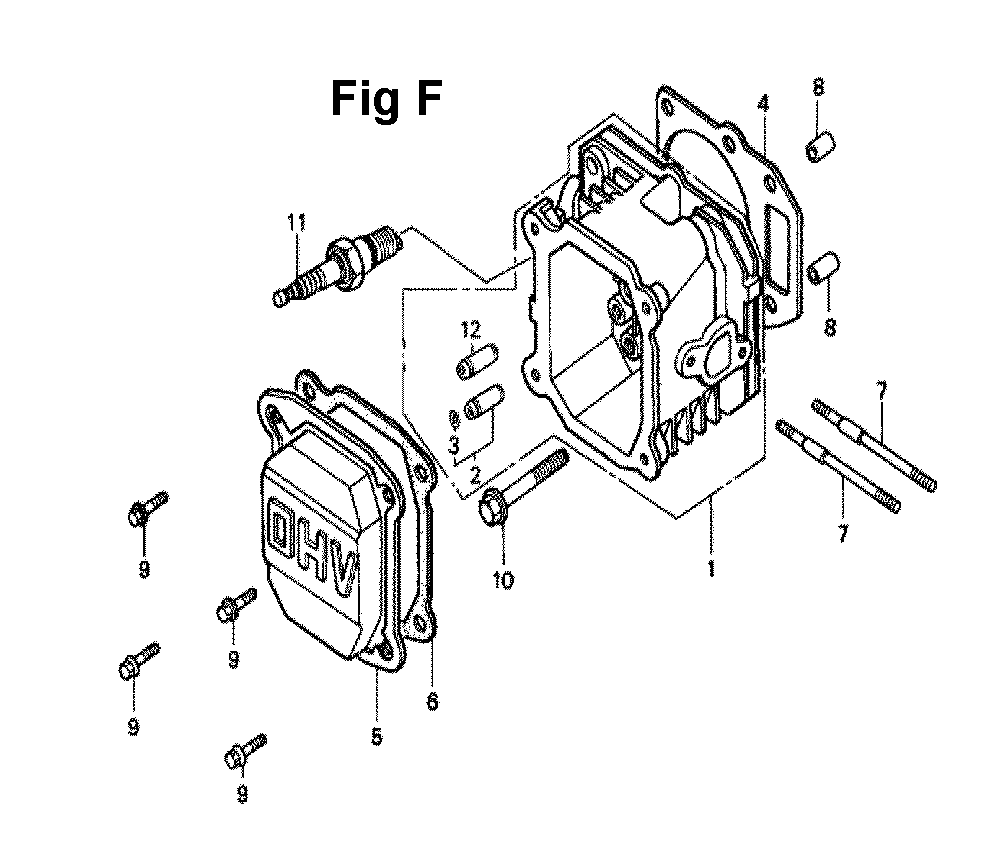 Fig-11 Diagram and Parts List for GXV140 Type N2M Honda Engine