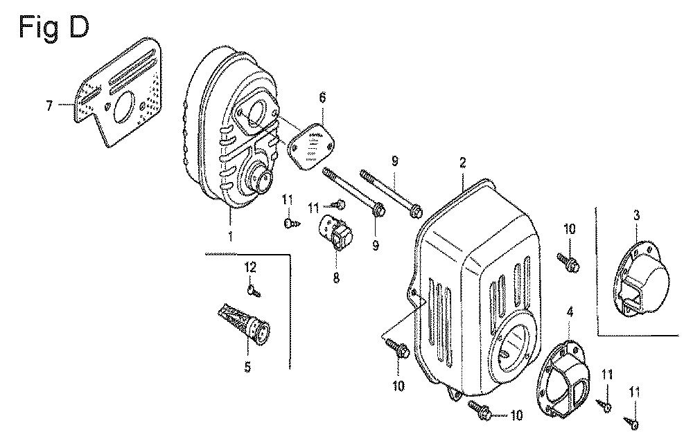 Fig-4 Diagram and Parts List for GX100U Type SE14 Honda Engine