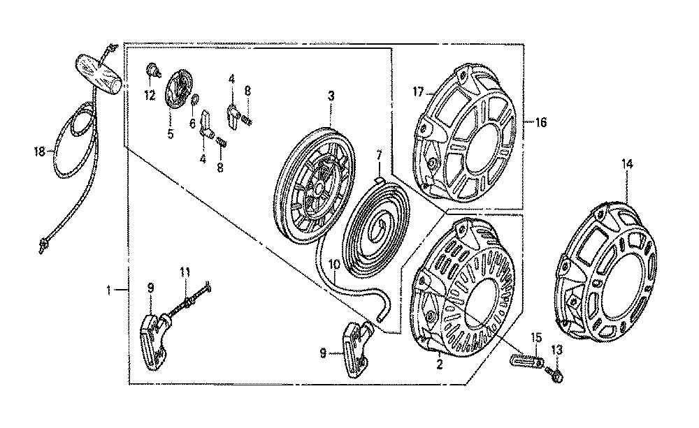 Fig-0 Diagram and Parts List for GX160K1 Type PX2 Honda Engine
