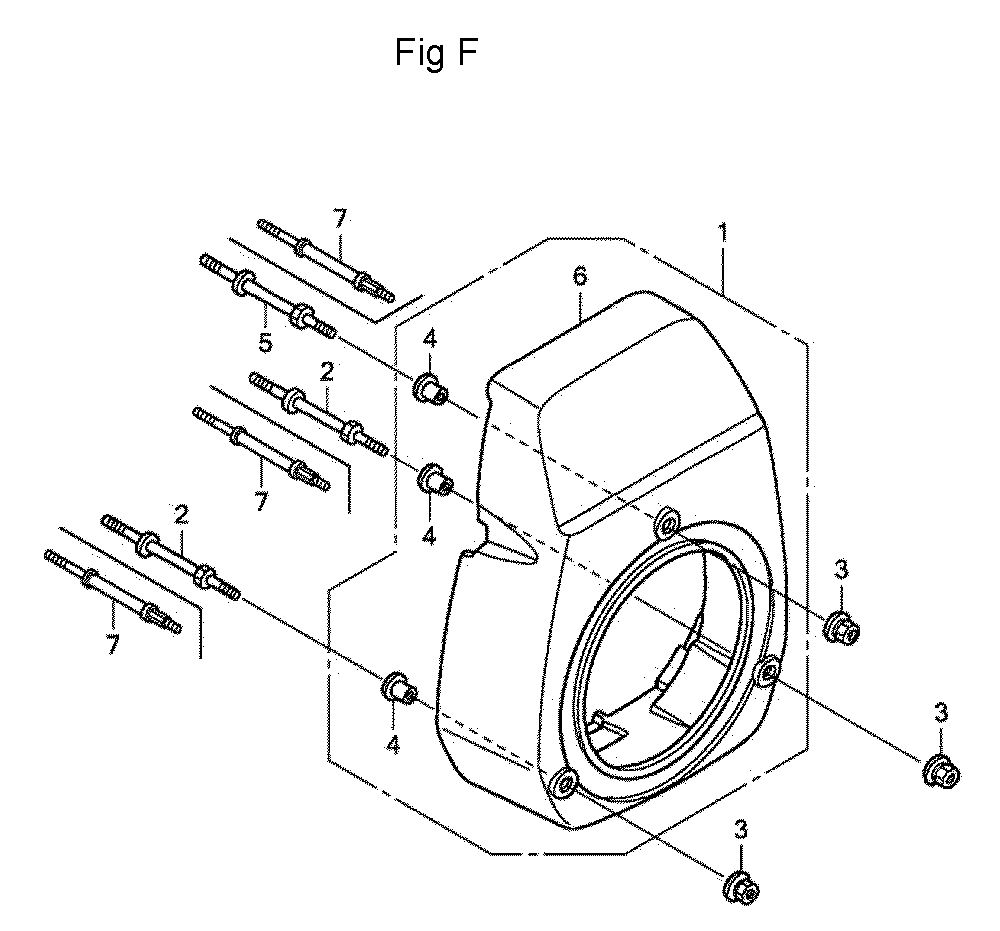 Fig-6 Diagram and Parts List for GC160A Type DHAF Honda Engine