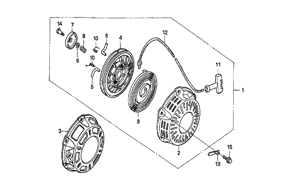Fig-0 Diagram and Parts List for GX160U1 Type QXE2 Honda Engine