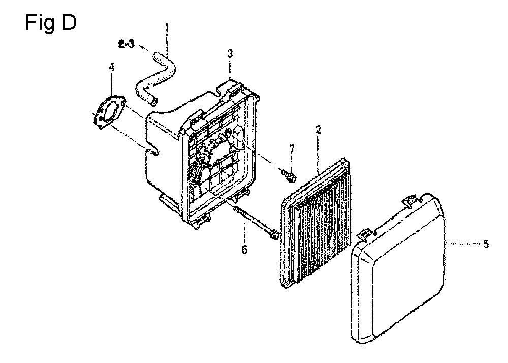 Fig-4 Diagram and Parts List for GCV190A Type N5A Honda Engine