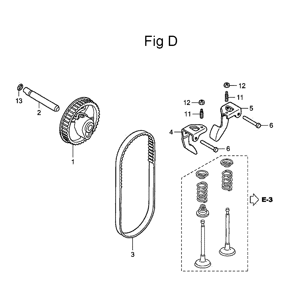 Fig-4 Diagram and Parts List for GC135 Type PHA Honda Engine