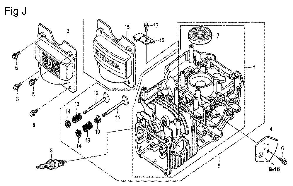 Fig-10 Diagram and Parts List for GCV160LA0 Type A1A Honda Engine