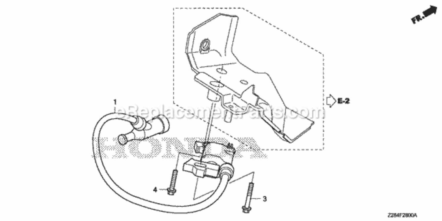 Ignition Coil Diagram and Parts List for EU3000I AN Honda Generator