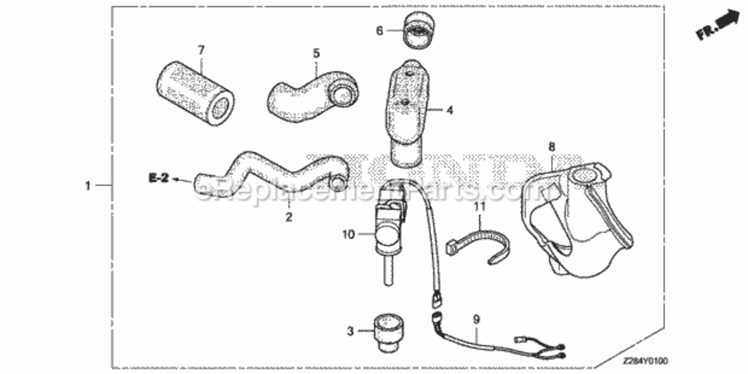Breather Heater Kit Diagram and Parts List for EU3000I AN Honda Generator