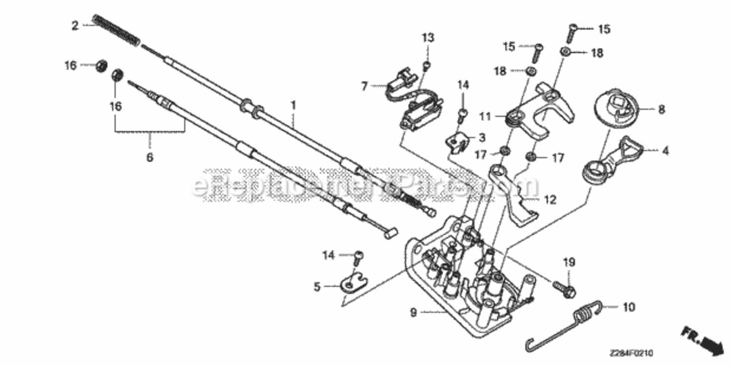 Engine Stop Switch Diagram and Parts List for EU3000I AN Honda Generator