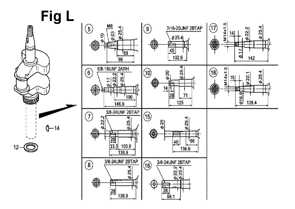 Fig-10 Diagram and Parts List for GXV160UH2 Type SFL1 Honda Engine