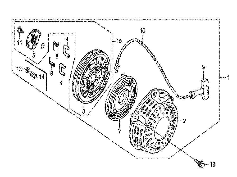 Fig-0 Diagram and Parts List for GX160H1 Type WMKK Honda Engine
