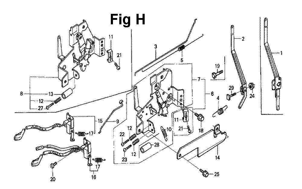 Fig-8 Diagram and Parts List for GXV120 Type PF Honda Engine