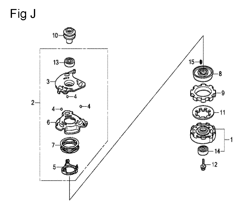 Fig-10 Diagram and Parts List for GCV190A Type BHH Honda Engine