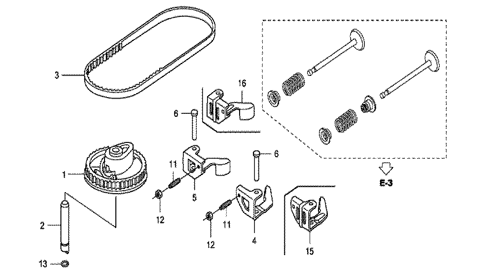 Fig-0 Diagram and Parts List for GCV160A Type S1A1 Honda Engine