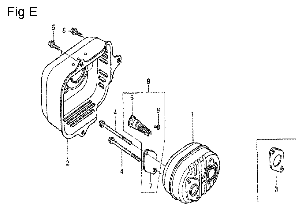 Fig-5 Diagram and Parts List for GCV190A Type BHH Honda Engine