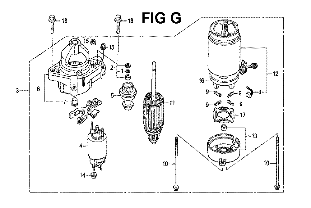 Fig-10 Diagram and Parts List for GXV530 Type SXE2 Honda Engine