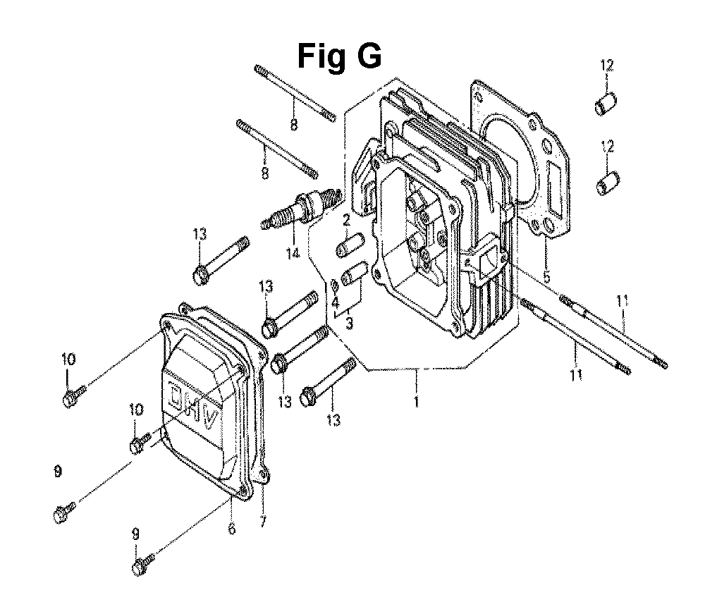 Fig-7 Diagram and Parts List for GXV160 Type A12 Honda Engine