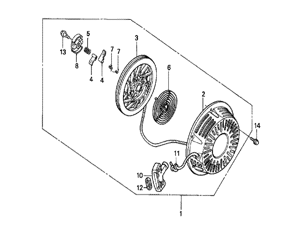 Fig-0 Diagram and Parts List for GX270 Type LXQ4A Honda Engine