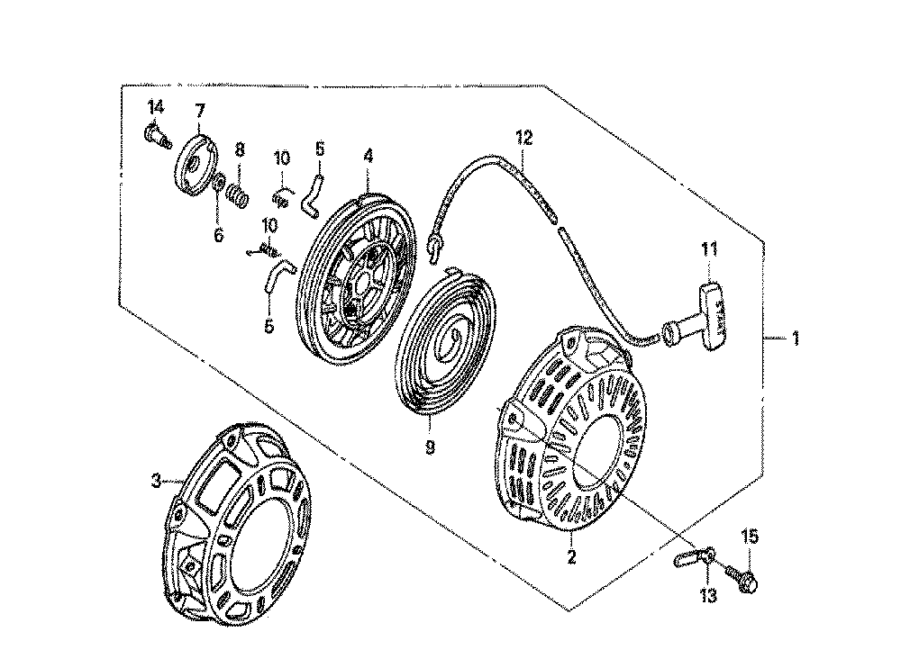 Fig-0 Diagram and Parts List for GX160U1 Type QH26 Honda Engine