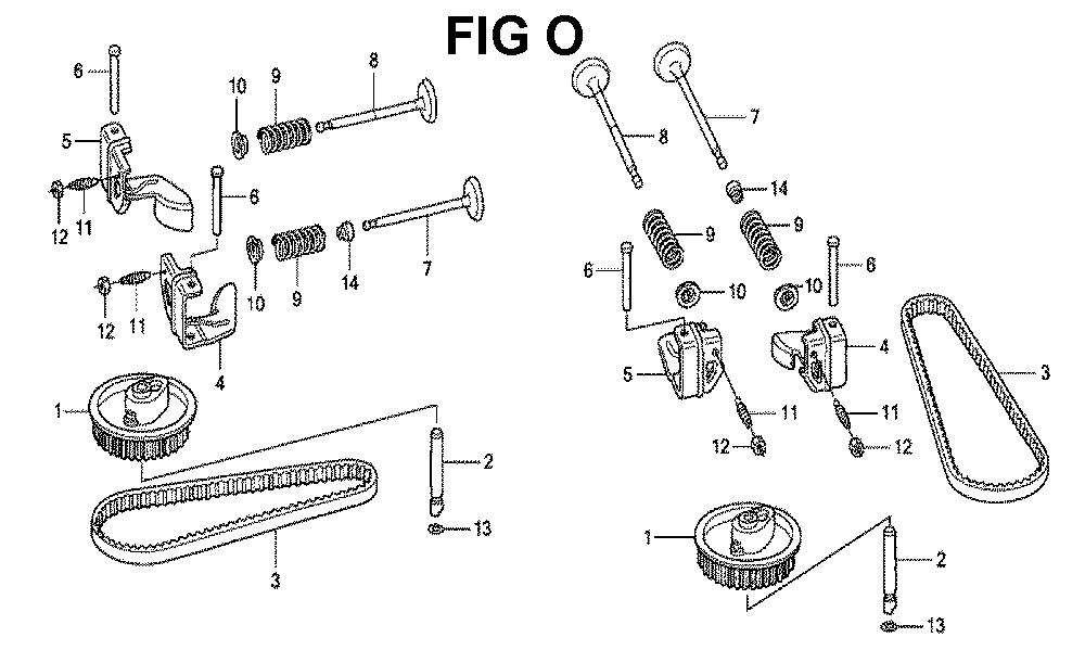Fig-11 Diagram and Parts List for GXV520U Type QEA3 Honda Engine
