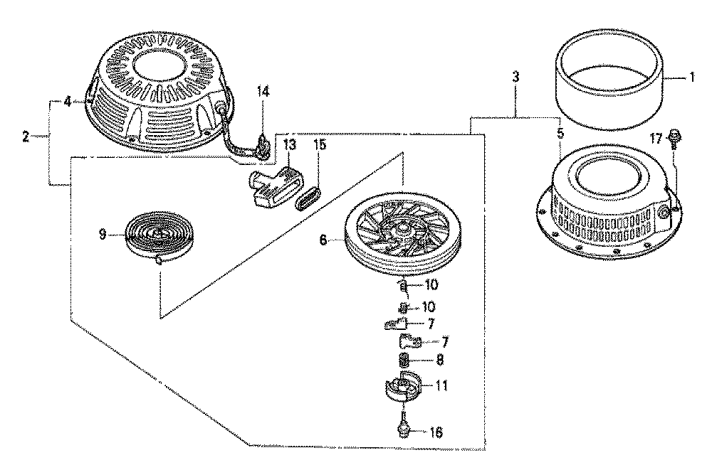 Fig-0 Diagram and Parts List for GXV340K2 Type DP23 Honda Engine