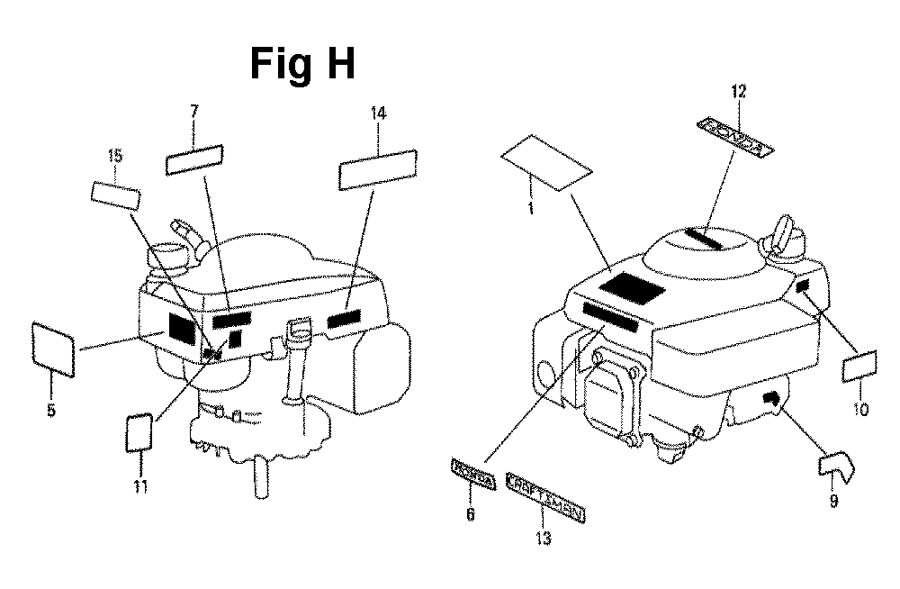Fig-4 Diagram and Parts List for GXV140 Type A1YY Honda Engine