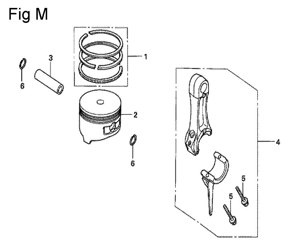 Fig-13 Diagram and Parts List for GX100U Type KRW2 Honda Engine