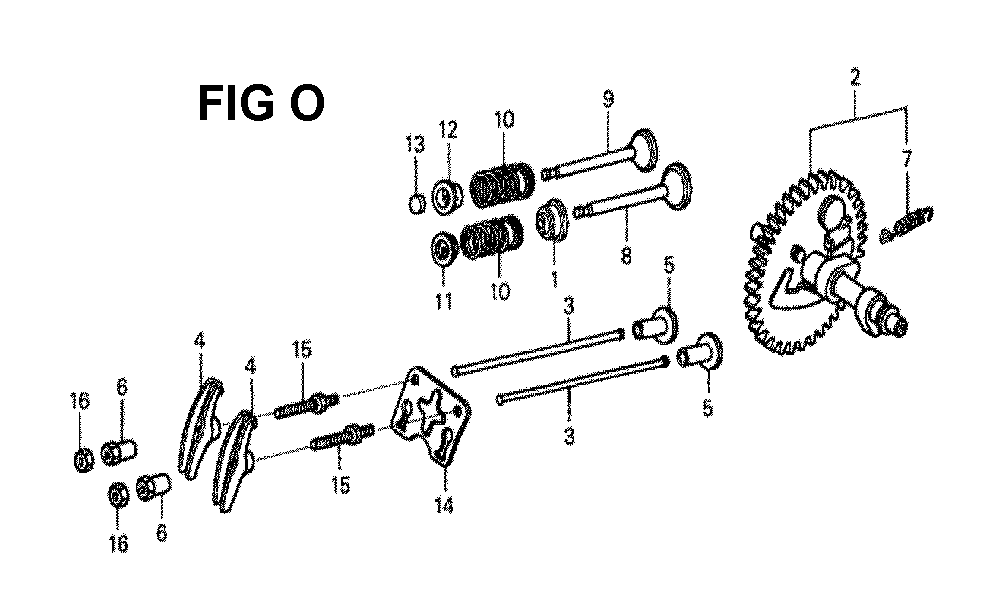Fig-5 Diagram and Parts List for GX160H1 Type VSPP Honda Engine