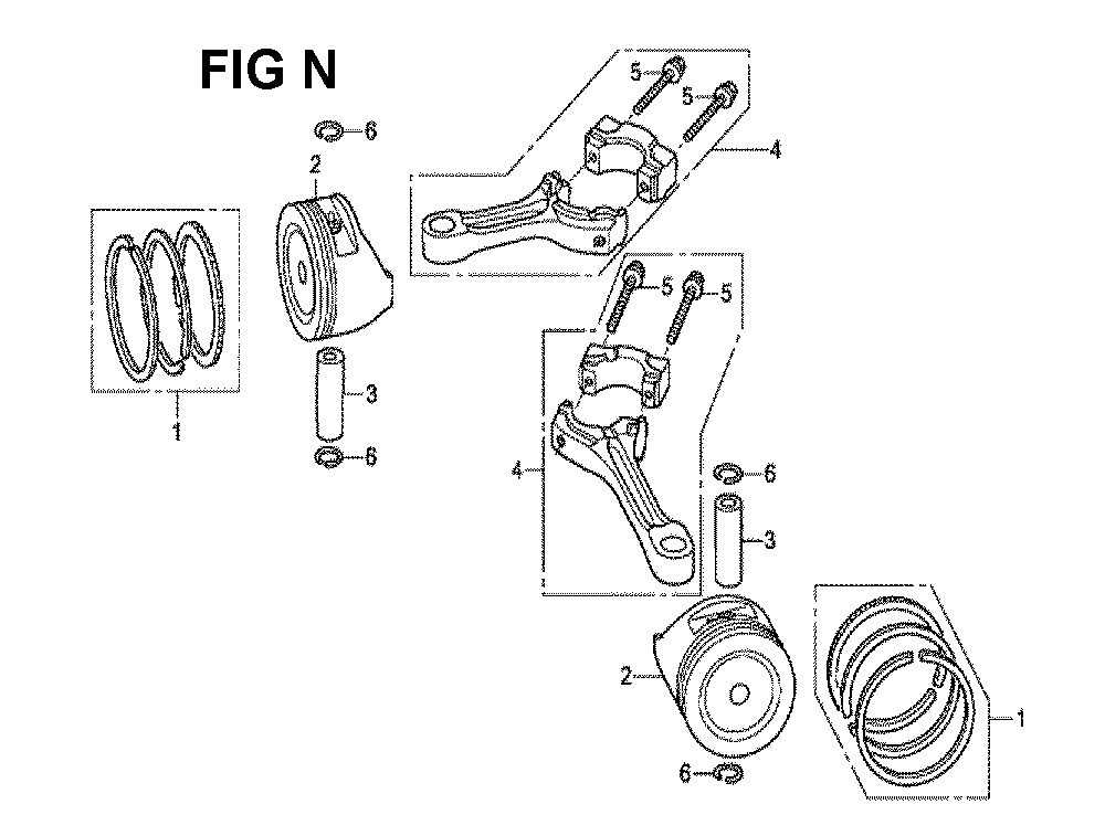 Fig-7 Diagram and Parts List for GXV530 E3-1070150 Honda Engine