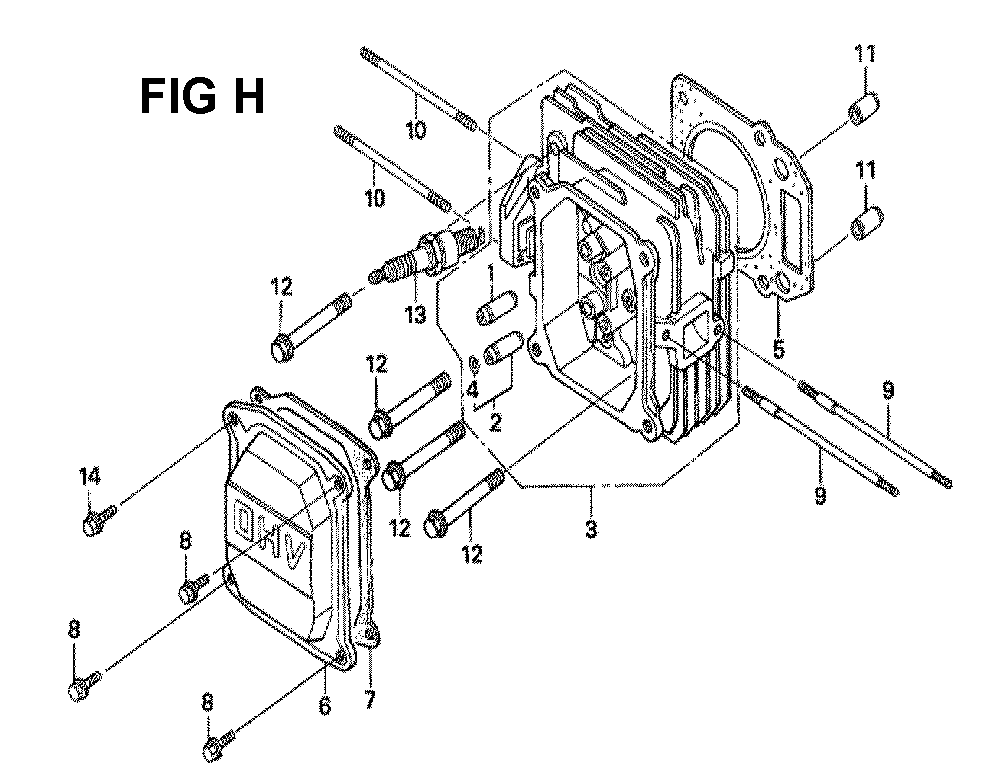 Fig-13 Diagram and Parts List for GXV160H2 Type A14 Honda Engine