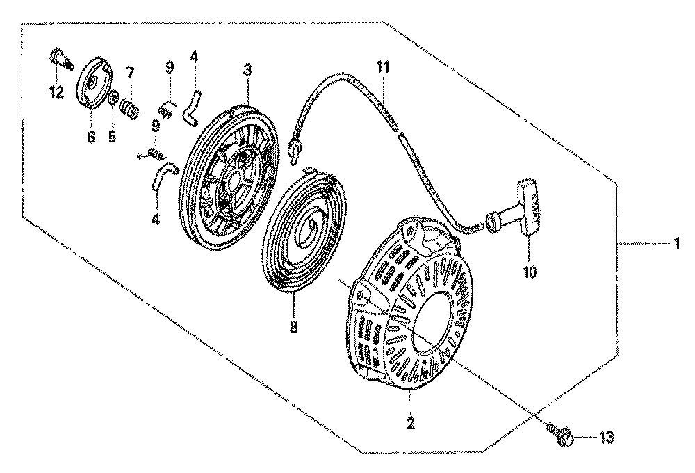 Fig-0 Diagram and Parts List for GX120U1 Type SX4 Honda Engine